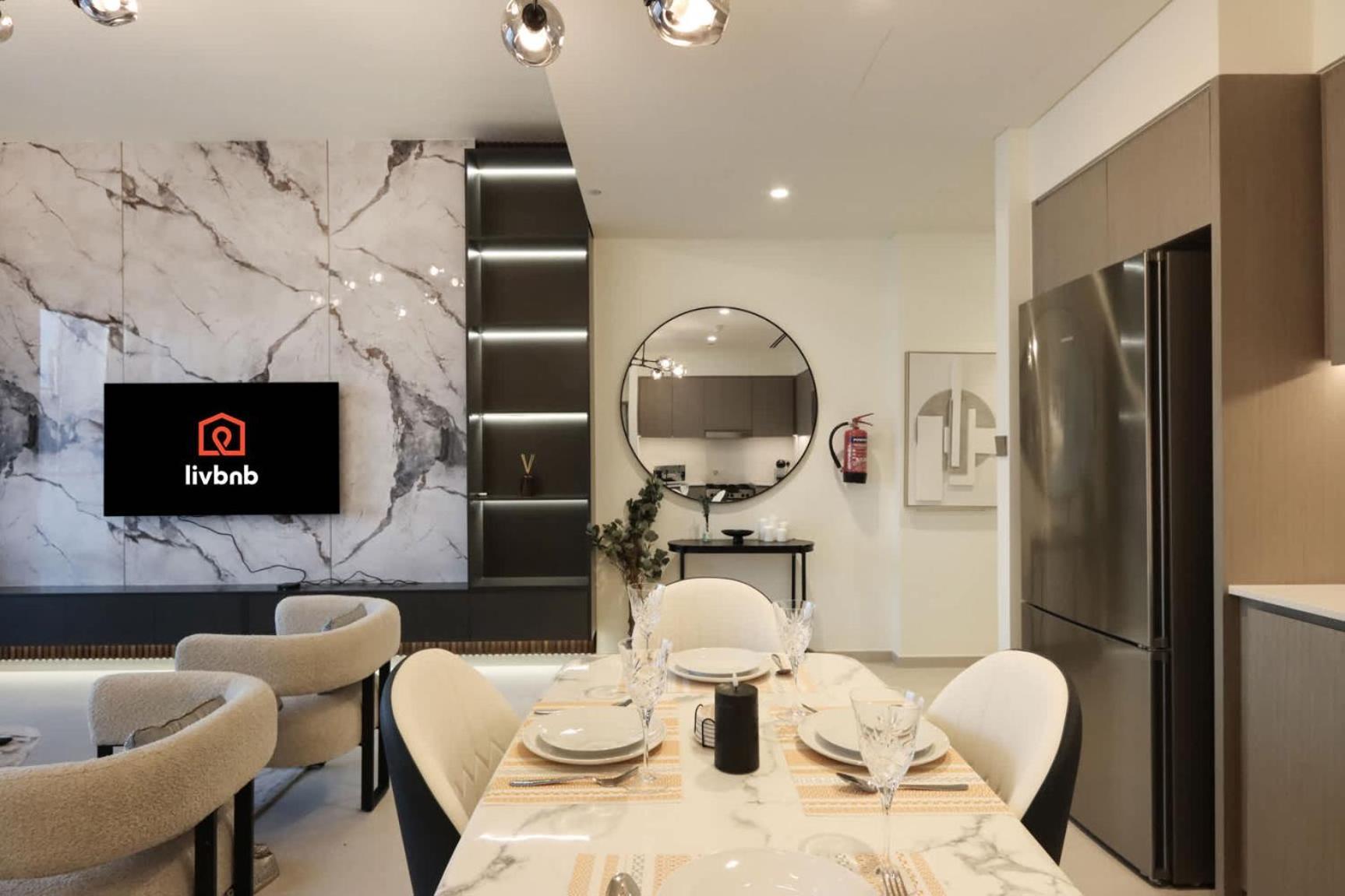 Appartamento Livbnb Exquisite 2b View Of Burj & Fountain *